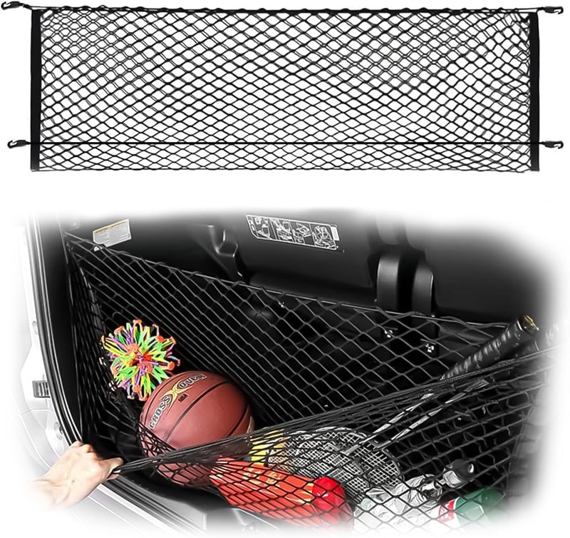 Leezhen Car Rear Cargo Net, Adjustable Elastic Storage Organizer Net, Trunk Cargo Storage Net Compatible with 2018 2019 2020 2021 2022 2023 2024 2025 Impreza and Crosstrek - Image 1